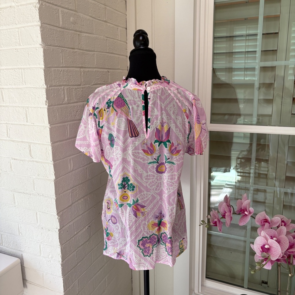 Banjanan Cotton Voile Shortsleeved Blouse Medium - Picture 3 of 3